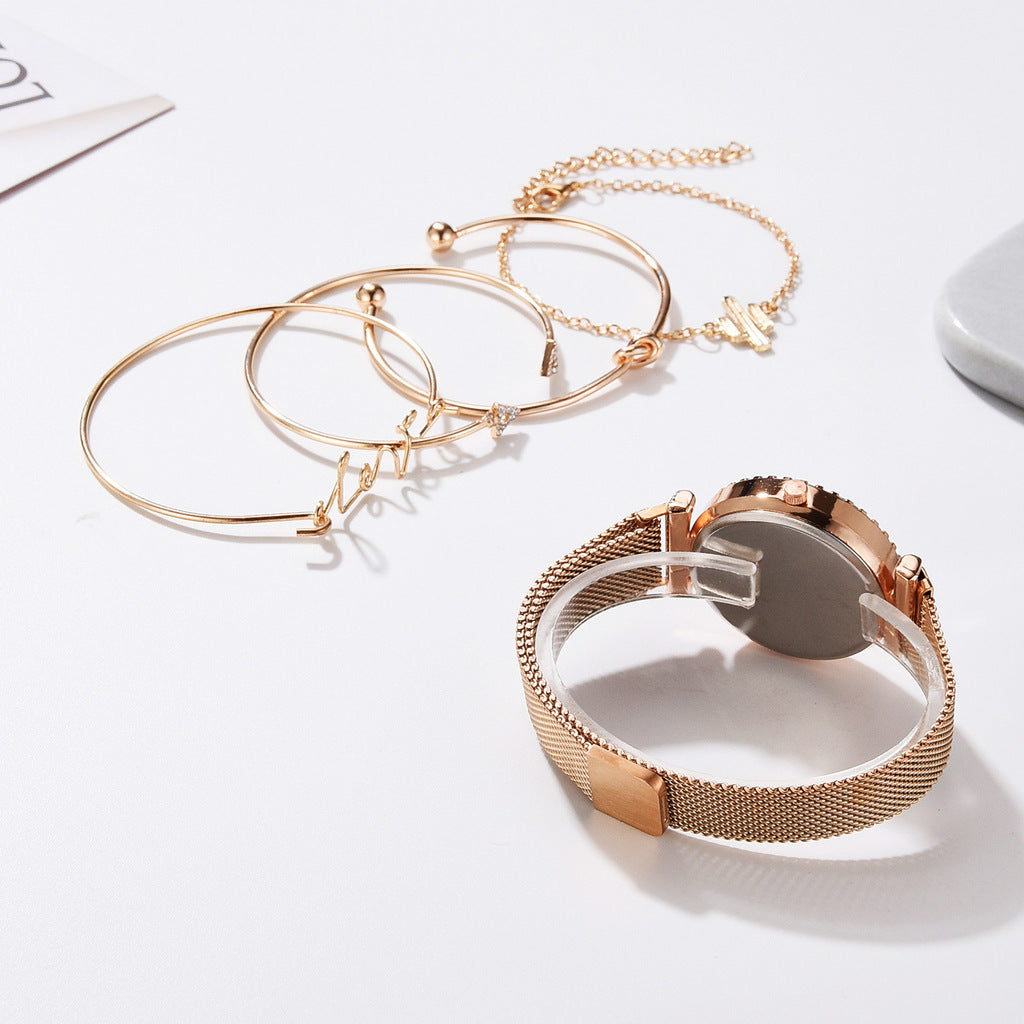 Women Watches + Fashion Bracelet