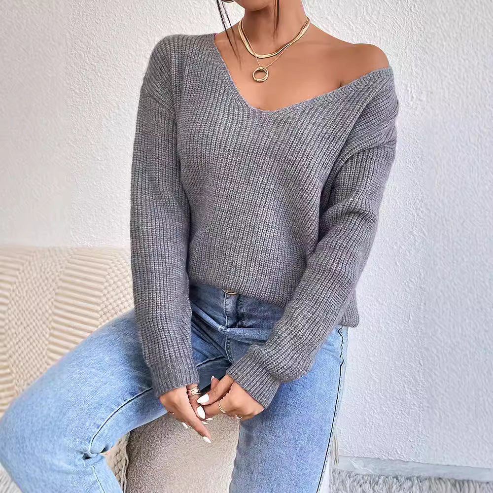 V-neck Sweater for Ladies