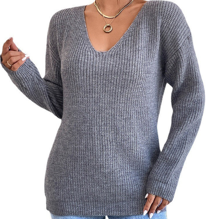 V-neck Sweater for Ladies