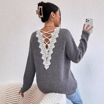 V-neck Sweater for Ladies